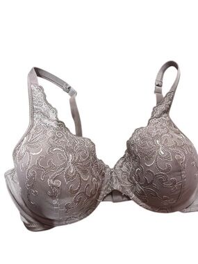 Playtex Embroidered Lace Underwire Bra in Taupe Sz 40C
